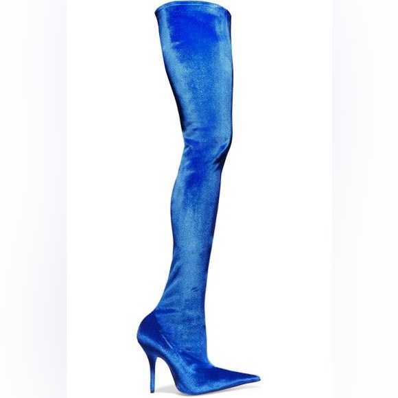 Balenciaga OTK Velvet Knife Boot - Picture 1 of 10